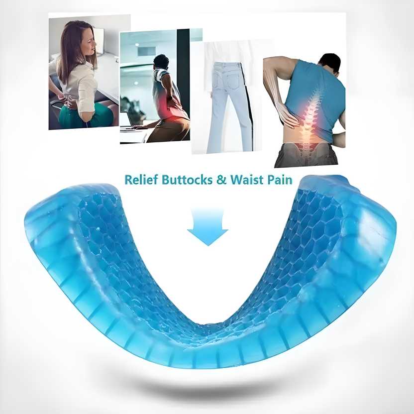 Gel Orthopedic Seat Cushion for Back Pain Relief